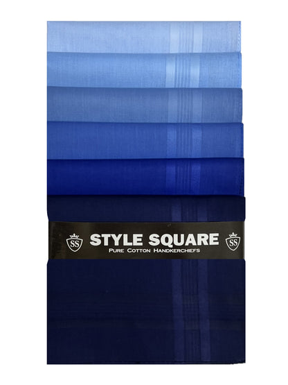 Style Square 100% Cotton Handkerchiefs – Assorted set Pack Of 6 (43 x 43 cm)