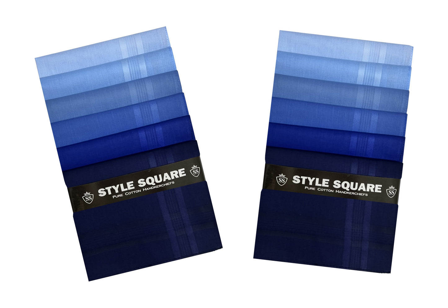 Style Square 100% Cotton Handkerchiefs – Assorted set Pack Of 6 (43 x 43 cm)