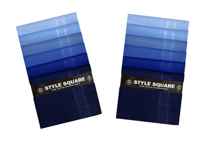 Style Square 100% Cotton Handkerchiefs – Assorted set Pack Of 6 (43 x 43 cm)