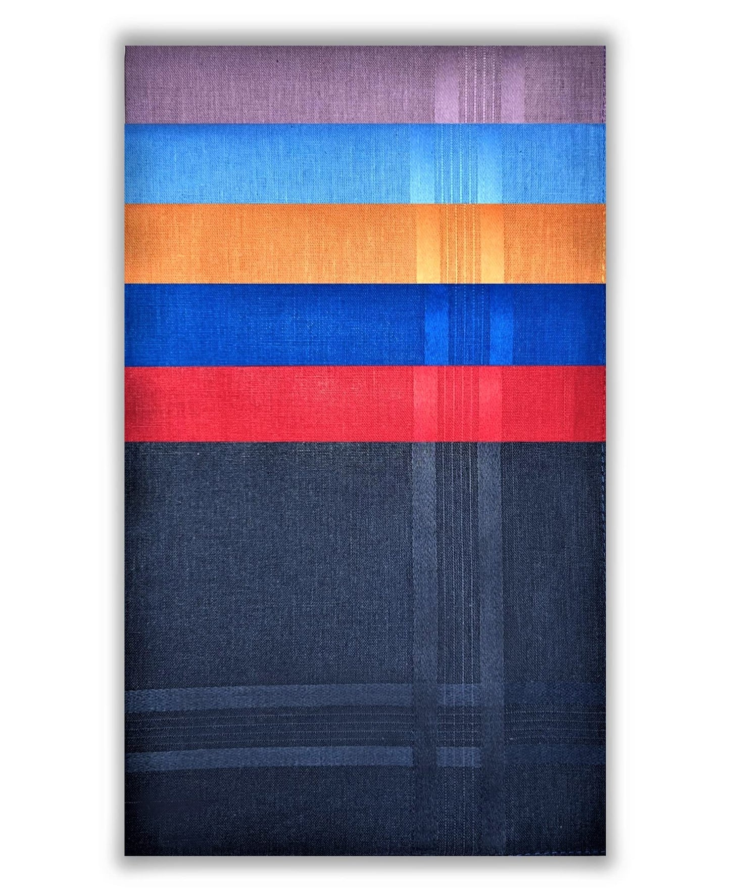 Style Square 100% Cotton Handkerchiefs – Vibrant Sunset Shades Pack Of 6 (43 x 43 cm)