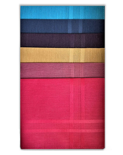 Style Square 100% Cotton Handkerchiefs – Multicolor Bright Set Pack Of 6 (43 x 43 cm)