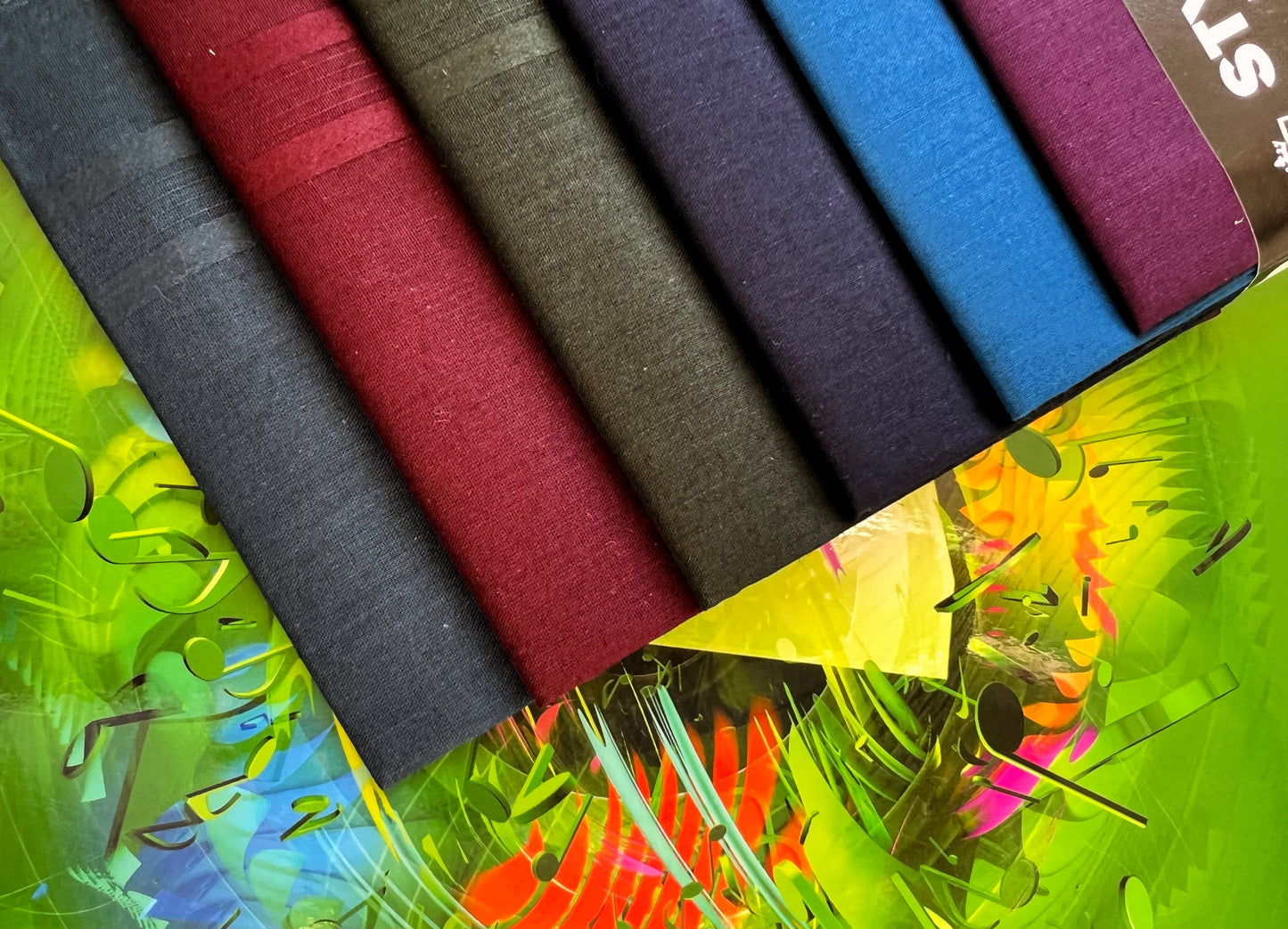 Style Square 100% Cotton Handkerchiefs – Elegant Mixed Colors Set Pack Of 6 (43 x 43 cm)