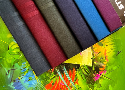 Style Square 100% Cotton Handkerchiefs – Elegant Mixed Colors Set Pack Of 6 (43 x 43 cm)