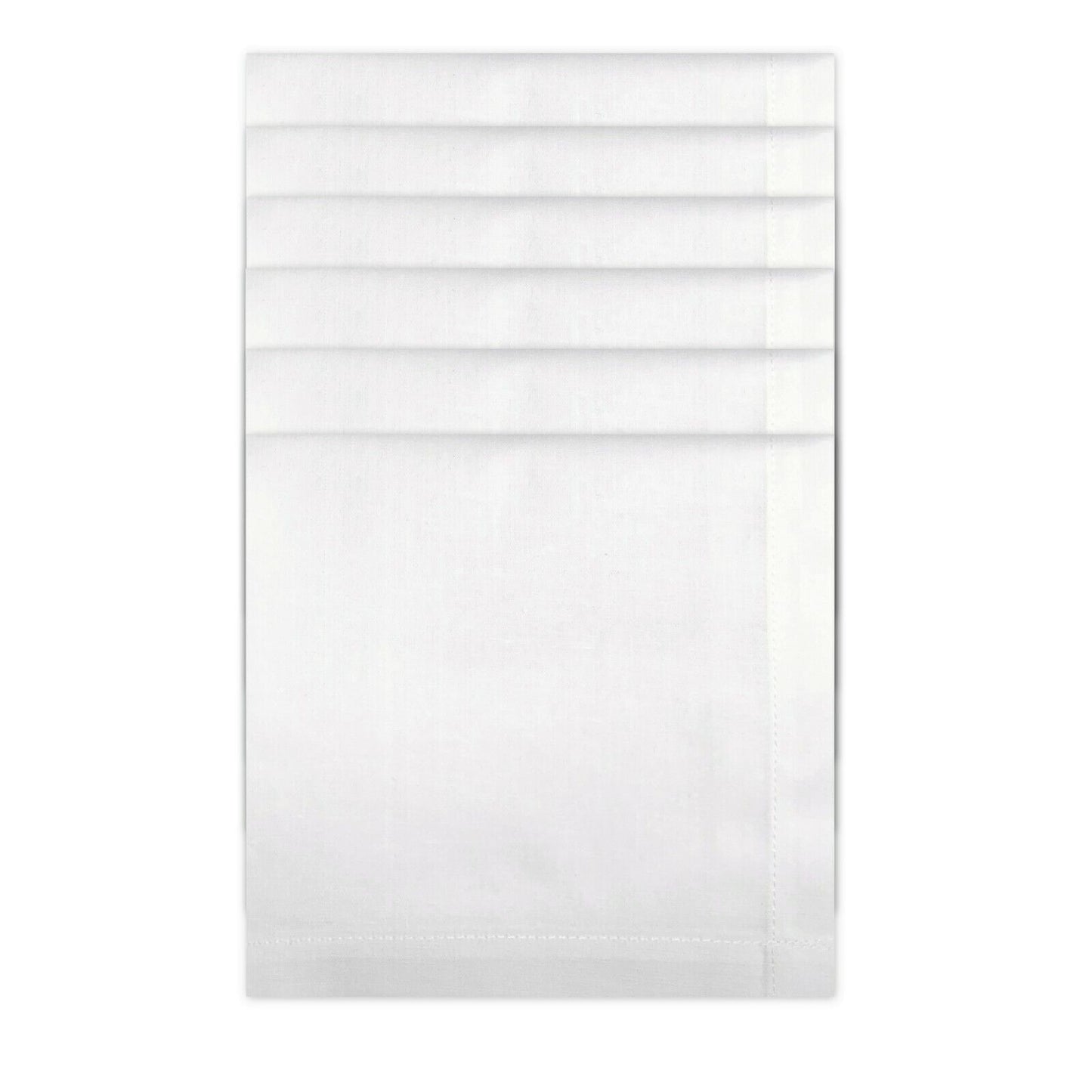 Style Square 100% Cotton Handkerchiefs – King Size White Pack Of 6 (50 x 50 cm)