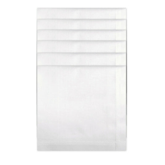 Style Square 100% Cotton Handkerchiefs – Compact White Pack Of 6 (40 x 40 cm)