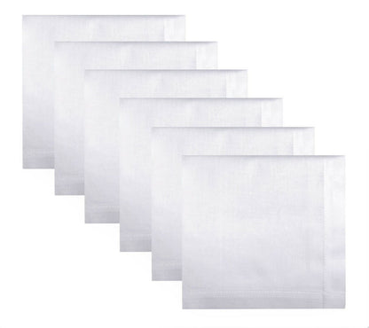 Style Square 100% Cotton Handkerchiefs – King Size White Pack Of 6 (50 x 50 cm)