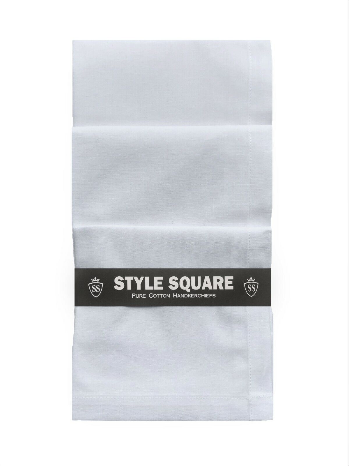 Style Square 100% Cotton Handkerchiefs – King Size White Pack Of 6 (50 x 50 cm)